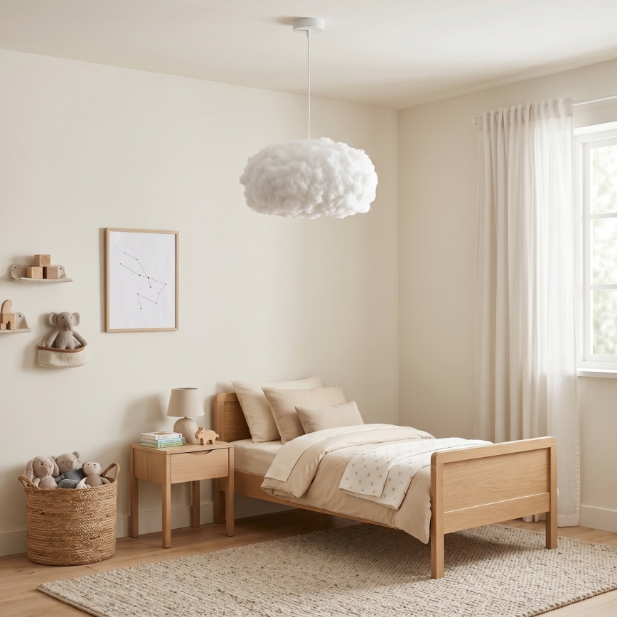 Brilagi - Lampada a sospensione con cavo SOLEAIR 1xE27/60W/230V Ø 45 cm bianca