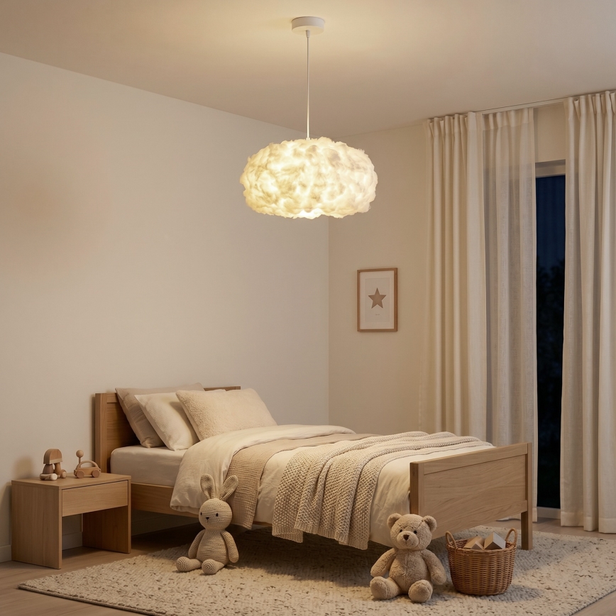 Brilagi - Lampada a sospensione con cavo SOLEAIR 1xE27/60W/230V Ø 45 cm bianca