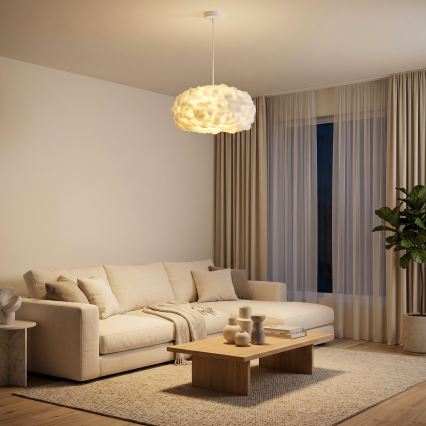 Brilagi - Lampada a sospensione con cavo SOLEAIR 1xE27/60W/230V Ø 45 cm bianca