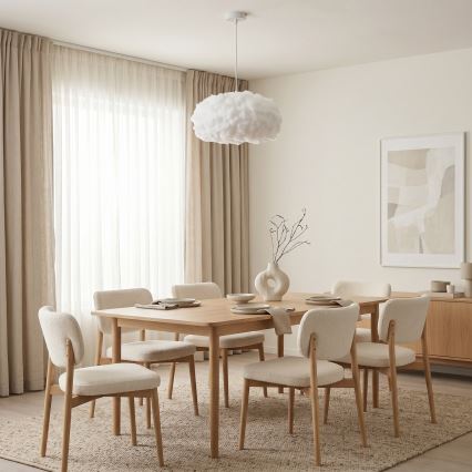 Brilagi - Lampada a sospensione con cavo SOLEAIR 1xE27/60W/230V Ø 45 cm bianca