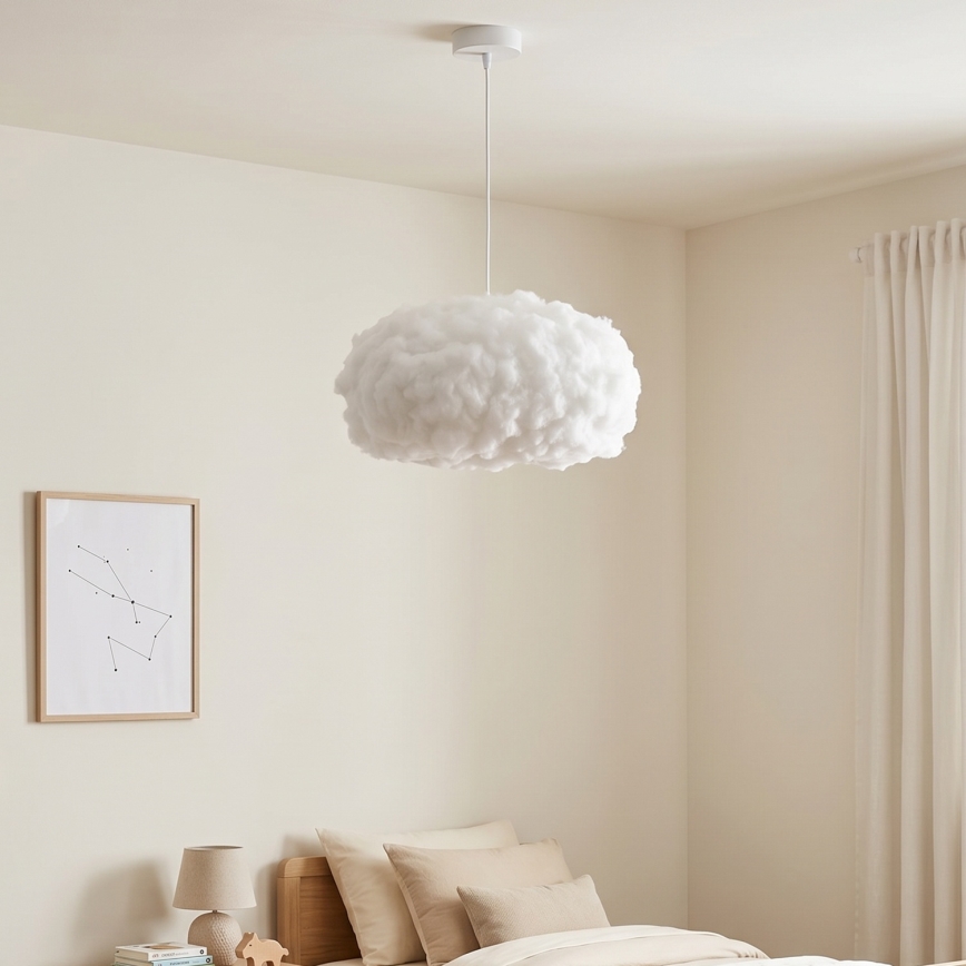 Brilagi - Lampada a sospensione con cavo SOLEAIR 1xE27/60W/230V Ø 45 cm bianca