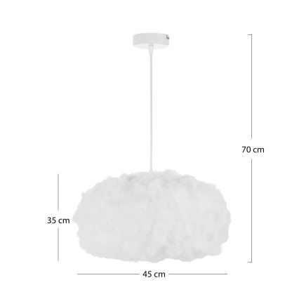 Brilagi - Lampada a sospensione con cavo SOLEAIR 1xE27/60W/230V Ø 45 cm bianca