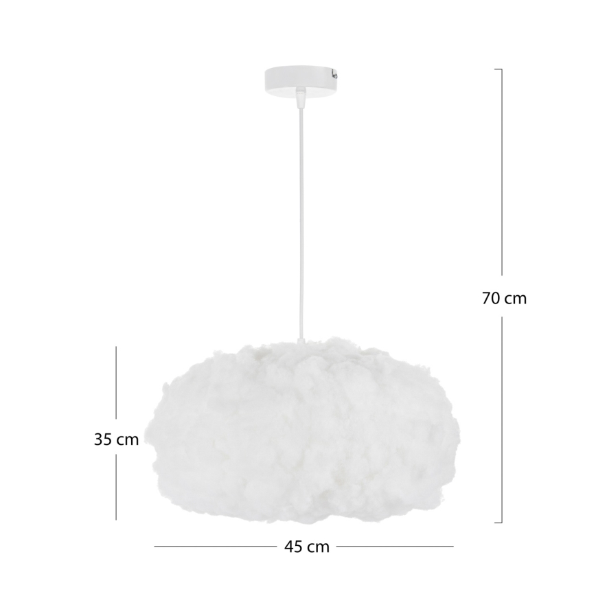 Brilagi - Lampada a sospensione con cavo SOLEAIR 1xE27/60W/230V Ø 45 cm bianca