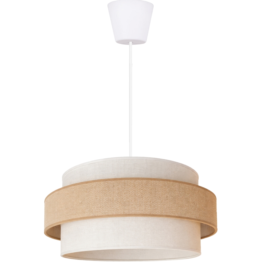 Brilagi - Lampada a sospensione con cavo SPACE 1xE27/60W/230V Ø 40 cm beige/crema