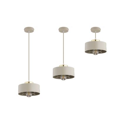 Brilagi - Lampada a sospensione con cavo SPRING 1xE27/60W/230V Ø 20 cm beige/oro
