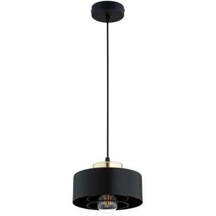 Brilagi - Lampada a sospensione con cavo SPRING 1xE27/60W/230V Ø 20 cm nero/oro