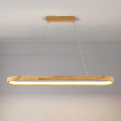 Brilagi - Lampada a sospensione con cavo UMEA WOOD LED/40W/230V 90x22 cm legno