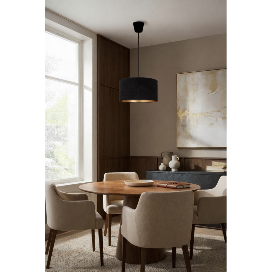 Brilagi - Lampada a sospensione con cavo VELVET 1xE27/60W/230V Ø 40 cm nero/oro