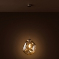 Brilagi - Lampada a sospensione con cavo VULCANO 1xE27/15W/230V Ø 25 cm bronzo/beige fumé