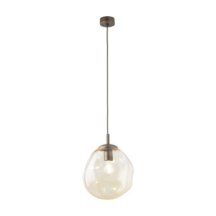 Brilagi - Lampada a sospensione con cavo VULCANO 1xE27/15W/230V Ø 25 cm bronzo/beige fumé