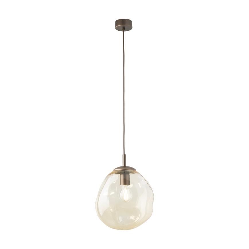 Brilagi - Lampada a sospensione con cavo VULCANO 1xE27/15W/230V Ø 25 cm bronzo/beige fumé