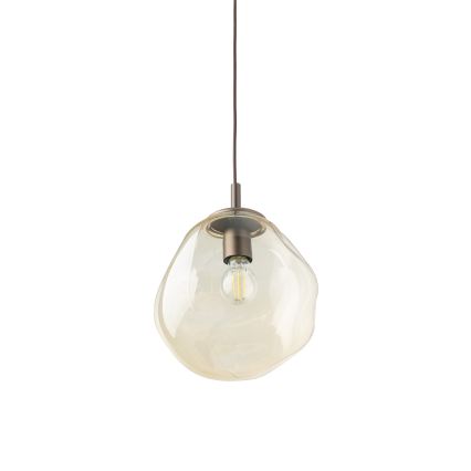 Brilagi - Lampada a sospensione con cavo VULCANO 1xE27/15W/230V Ø 25 cm bronzo/beige fumé