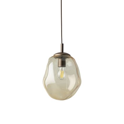 Brilagi - Lampada a sospensione con cavo VULCANO 1xE27/15W/230V Ø 25 cm bronzo/beige fumé