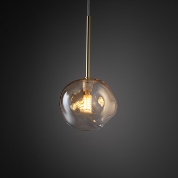 Brilagi - Lampada a sospensione con cavo VULCANO 1xG9/8W/230V Ø 15 cm oro/beige fumé