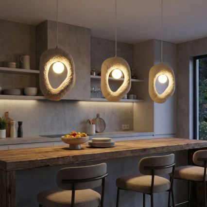 Brilagi - Lampada a sospensione con cavo WABI SABI 1xE27/40W/230V colore crema