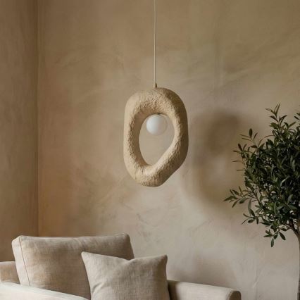 Brilagi - Lampada a sospensione con cavo WABI SABI 1xE27/40W/230V colore crema