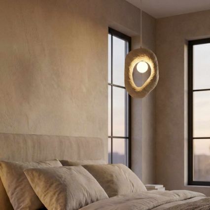 Brilagi - Lampada a sospensione con cavo WABI SABI 1xE27/40W/230V colore crema