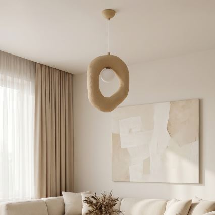 Brilagi - Lampada a sospensione con cavo WABI SABI 1xE27/40W/230V colore crema
