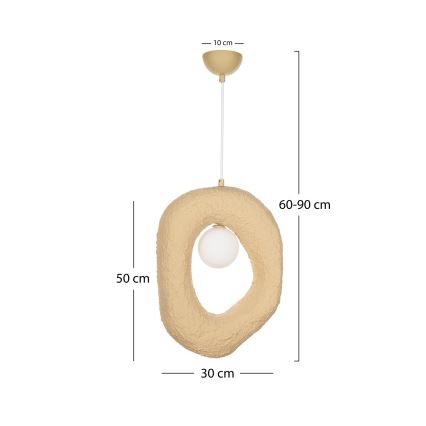 Brilagi - Lampada a sospensione con cavo WABI SABI 1xE27/40W/230V colore crema