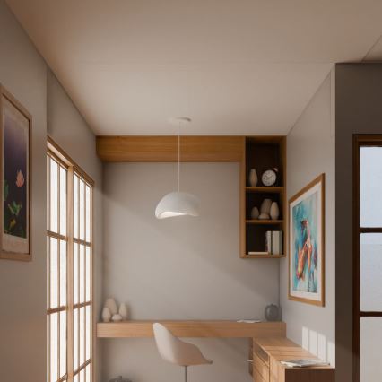 Brilagi - Lampada a sospensione con cavo WABI SABI 1xE27/40W/230V Ø 35 cm bianco