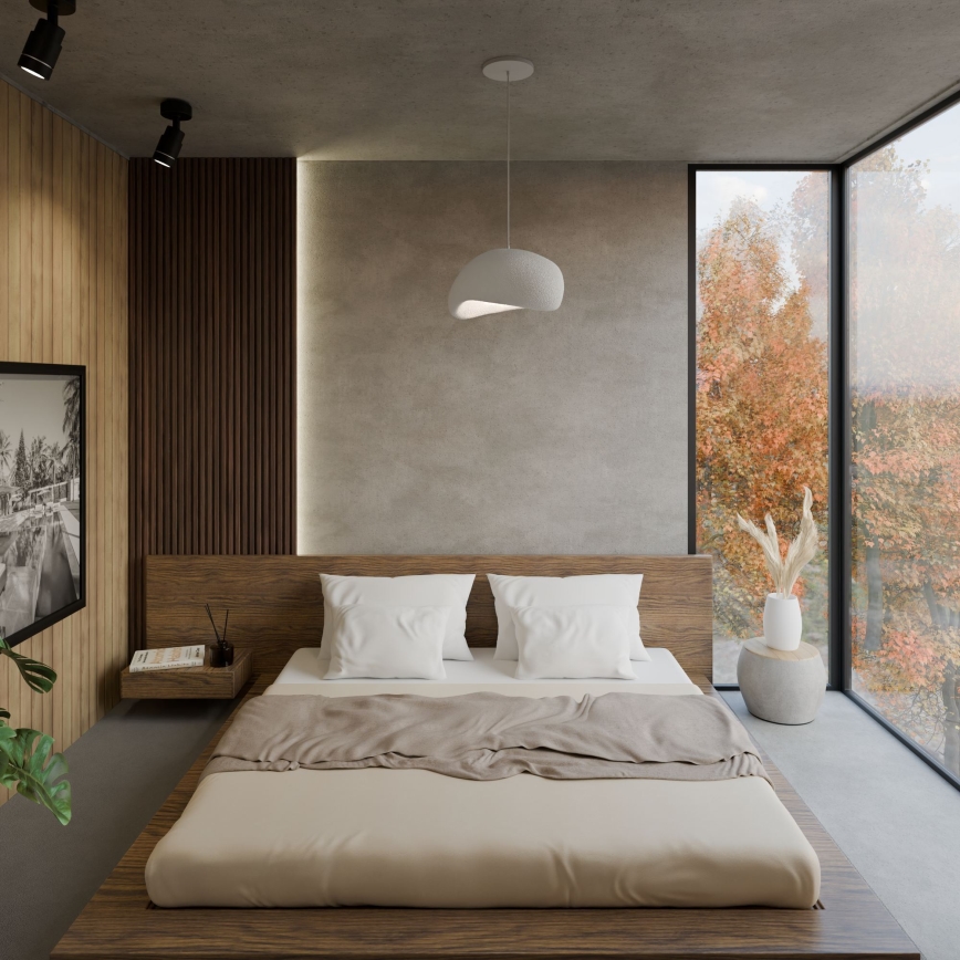 Brilagi - Lampada a sospensione con cavo WABI SABI 1xE27/40W/230V Ø 35 cm bianco