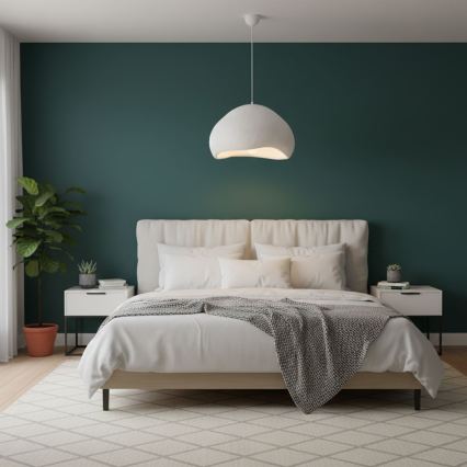 Brilagi - Lampada a sospensione con cavo WABI SABI 1xE27/40W/230V Ø 50 cm bianca