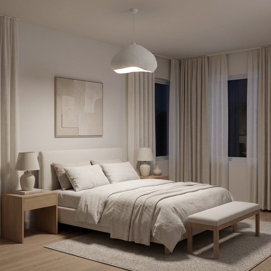 Brilagi - Lampada a sospensione con cavo WABI SABI 1xE27/40W/230V Ø 50 cm bianca