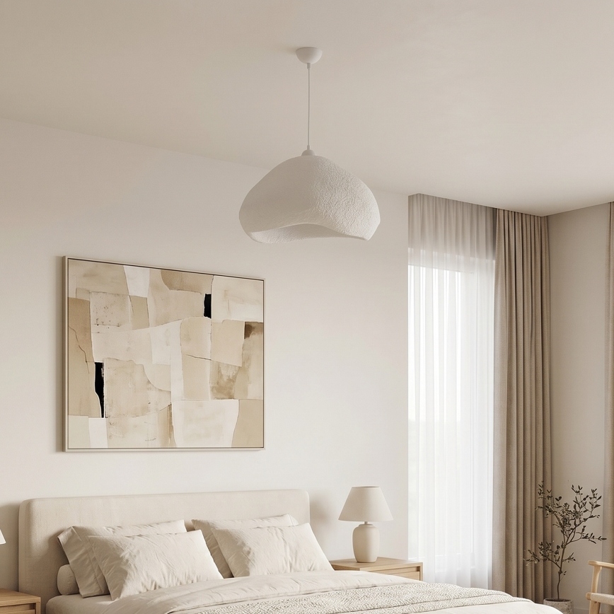 Brilagi - Lampada a sospensione con cavo WABI SABI 1xE27/40W/230V Ø 50 cm bianca