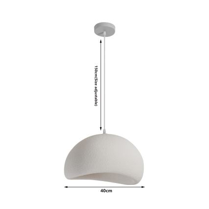 BRILAGI - Lampada a sospensione con cavo WABI SABI 1xE27/60W/230V Ø 40 cm bianca