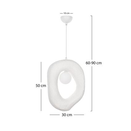 Brilagi - Lampada a sospensione con cavo WABI SABI 1xG9/8W/230V bianca