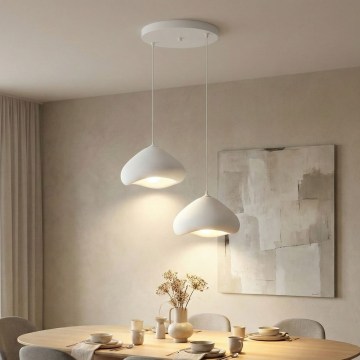 Brilagi - Lampada a sospensione con cavo WABI SABI 2xE27/40W/230V Ø 45 cm, bianco
