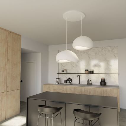 Brilagi - Lampada a sospensione con cavo WABI SABI, 2xE27/40W/230V, Ø 60 cm, bianco