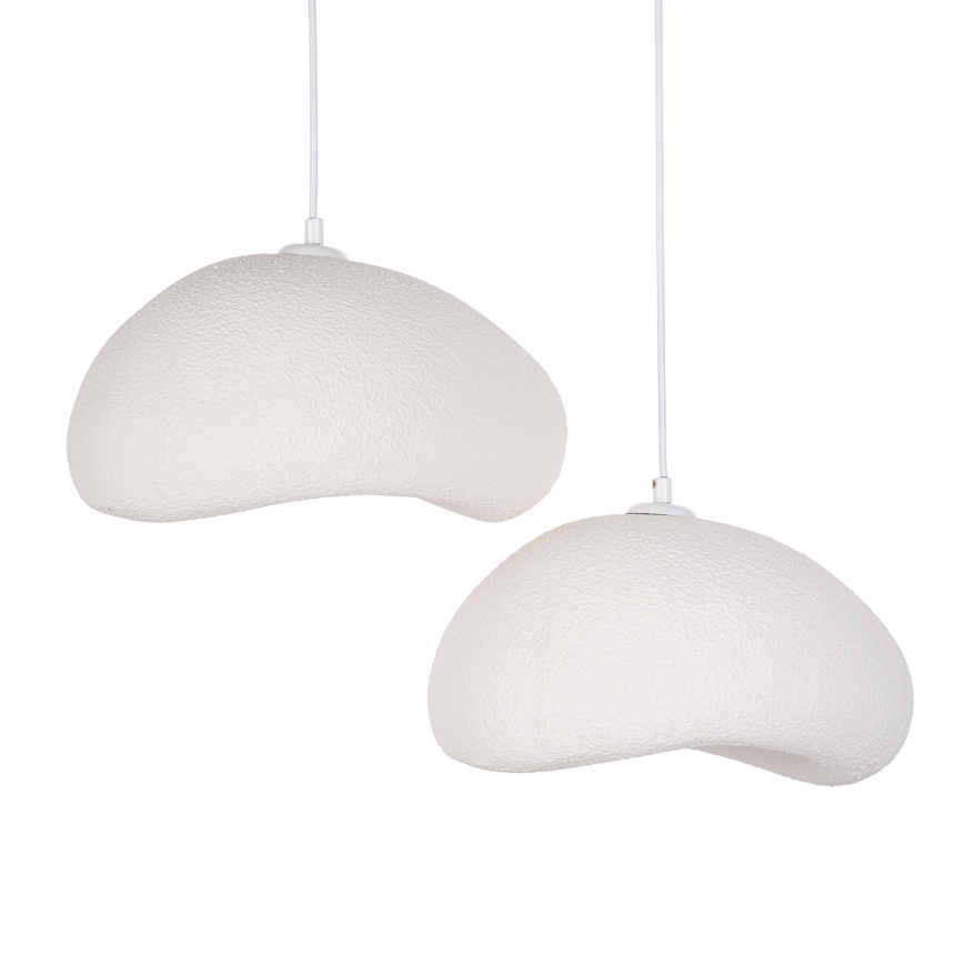 Brilagi - Lampada a sospensione con cavo WABI SABI, 2xE27/40W/230V, Ø 60 cm, bianco