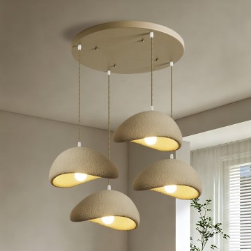 BRILAGI - Lampada a sospensione con cavo WABI SABI 4xE27/60W/230V beige