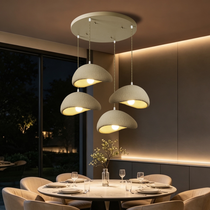 BRILAGI - Lampada a sospensione con cavo WABI SABI 4xE27/60W/230V beige