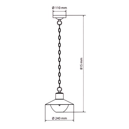 Brilagi -  Lampada a sospensione da esterno LED VEERLE 1xE27/60W/230V IP44