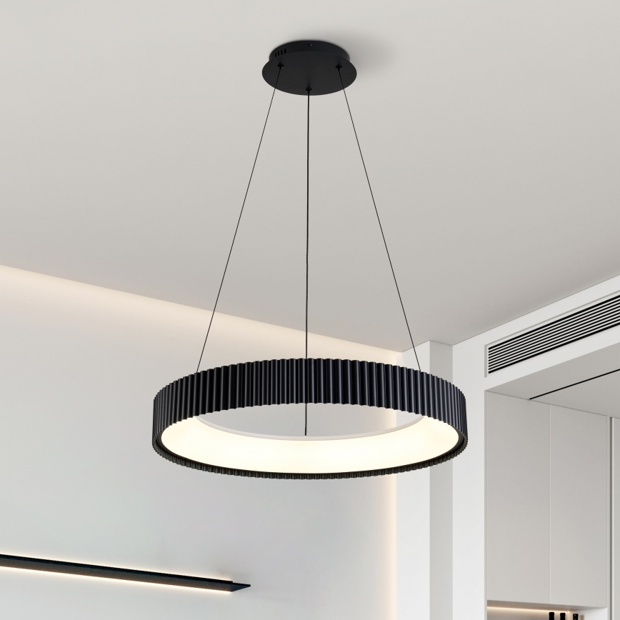 Brilagi - Lampada a sospensione LED dimmerabile su cavo FALCON MODERN LED/54W/230V 3000-6500K Ø 60 cm nero + telecomando