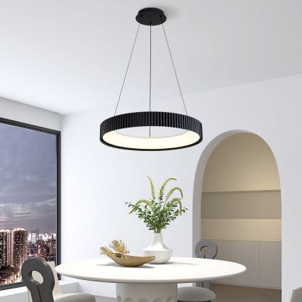 Brilagi - Lampada a sospensione LED dimmerabile su cavo FALCON MODERN LED/54W/230V 3000-6500K Ø 60 cm nero + telecomando