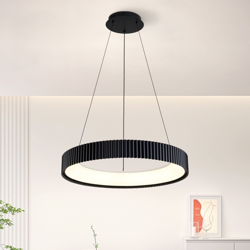Brilagi - Lampada a sospensione LED dimmerabile su cavo FALCON MODERN LED/54W/230V 3000-6500K Ø 60 cm nero + telecomando