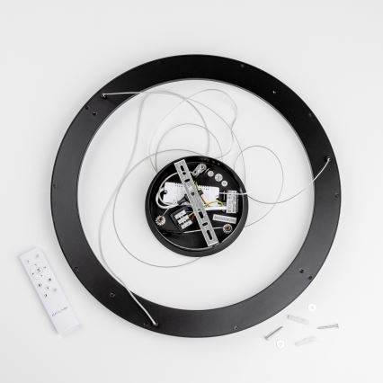 Brilagi - Lampadario LED dimmerabile a sospensione con cavo FALCON SLIM LED/42W/230V 3000-6500K Ø 50 cm nero + telecomando