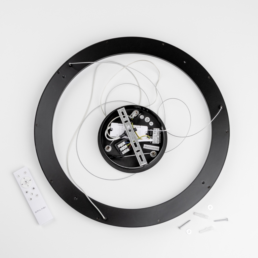 Brilagi - Lampadario LED dimmerabile a sospensione con cavo FALCON SLIM LED/42W/230V 3000-6500K Ø 50 cm nero + telecomando