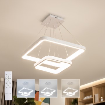 Brilagi - Lampada a sospensione dimmerabile su cavo FALCON SLIM LED/78W/230V 3000-6500K 50x50 cm bianco + telecomando