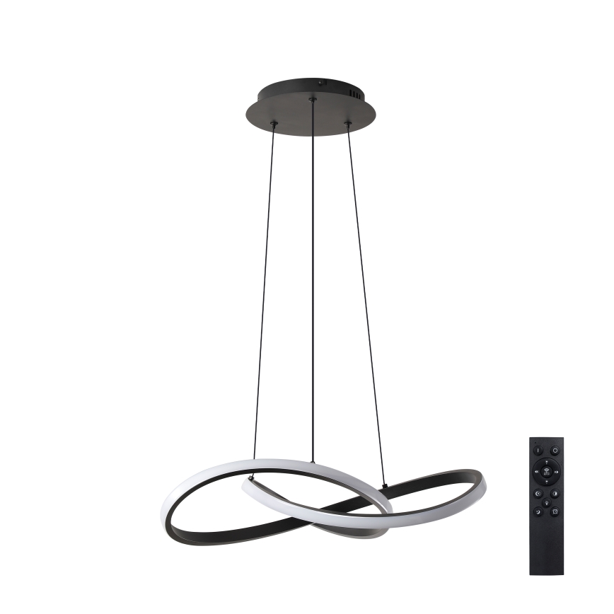 Brilagi - Lampadario LED dimmerabile su cavo INFINITY LED/55W/230V 3000-6000K 50x50 cm nero + telecomando