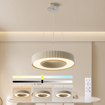 Brilagi - Lampada a sospensione dimmerabile su cavo LUMIX LED/48W/230V 3000-6000K beige Ø 50 cm + telecomando
