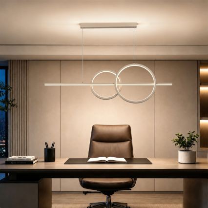 BRILAGI - Lampadario LED dimmerabile su cavo SIGNATURE LED/53W/230V 3000-6000K 120 cm beige+ telecomando