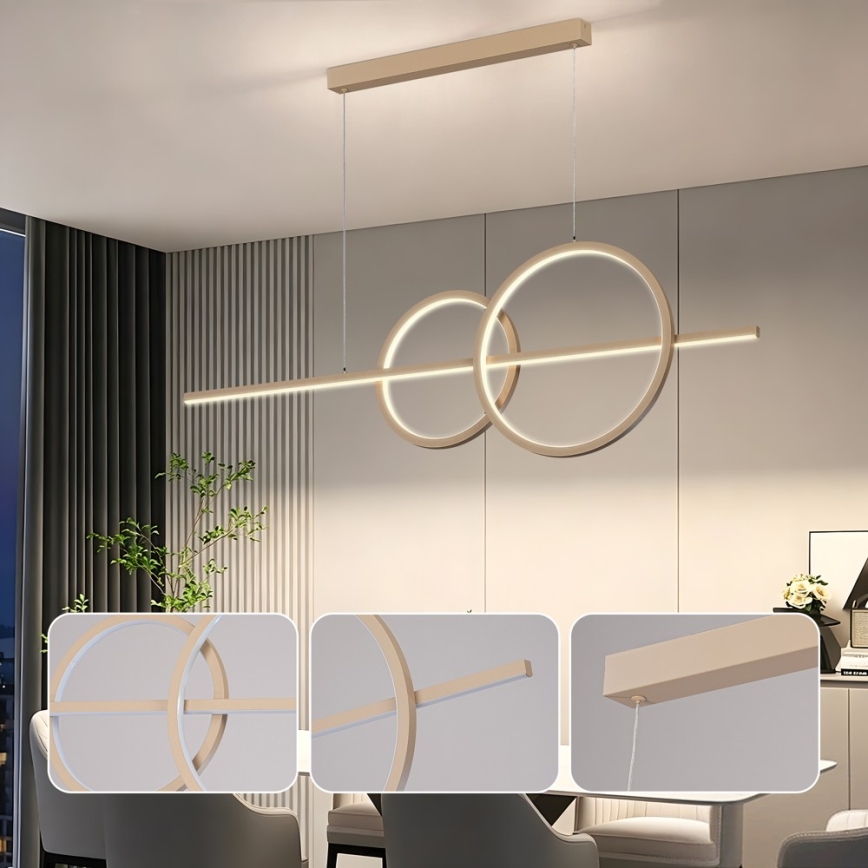 BRILAGI - Lampadario LED dimmerabile su cavo SIGNATURE LED/53W/230V 3000-6000K 120 cm beige+ telecomando