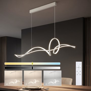 Brilagi - Lampada a sospensione dimmerabile su cavo SIGNATURE LED/55W/230V 3000-6000K 120x23 cm bianco + telecomando