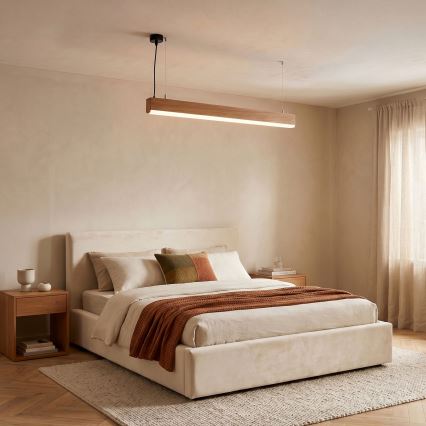BRILAGI - Lampada a sospensione GARDALINE LED/100W/230V 120 cm rovere
