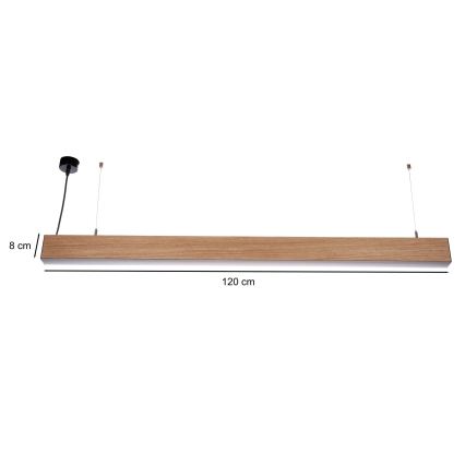 BRILAGI - Lampada a sospensione GARDALINE LED/100W/230V 120 cm rovere