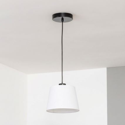 Brilagi - Lampada a sospensione LED a cavo CERIA 1xE27/40W/230V Ø 20,5 cm bianco
